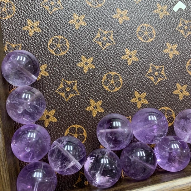 天然紫晶单珠19+-A440多样式发其一