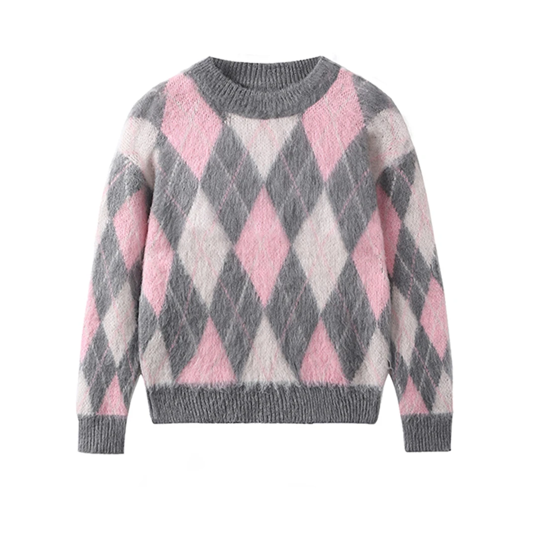 5236女童针织衫秋冬新款洋气女童针织上衣