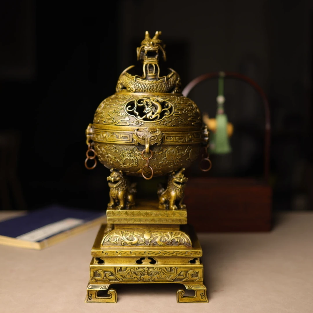 赵玉保手工铜炉 帝尊熏炉