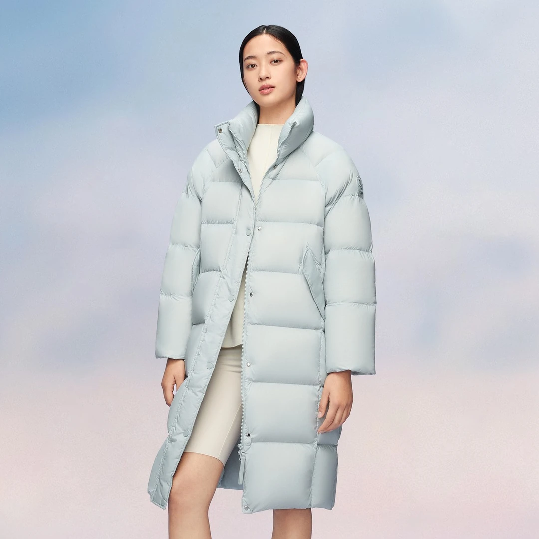 波司登新款百搭中长款时尚面包服热力感舒适休闲羽绒服
