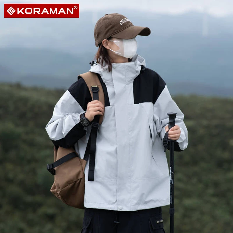 【黑金三合一】KORAMAN酷然保暖两件套石墨烯聚暖防风外套夹克1997