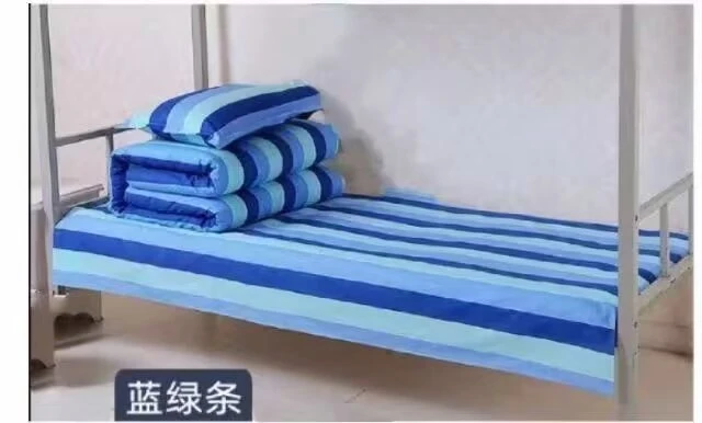 蓝绿条三件套150X210床单款