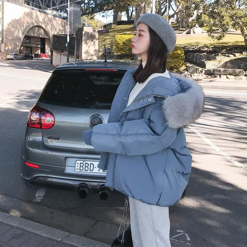 过年战袍短款棉服女2024新款韩版棉袄宽松ins面包服加厚学生棉衣