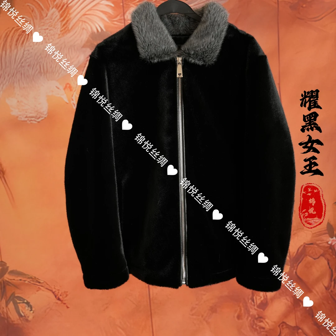 【耀黑女王】冬季气质百搭可脱卸时尚男士外套Q790