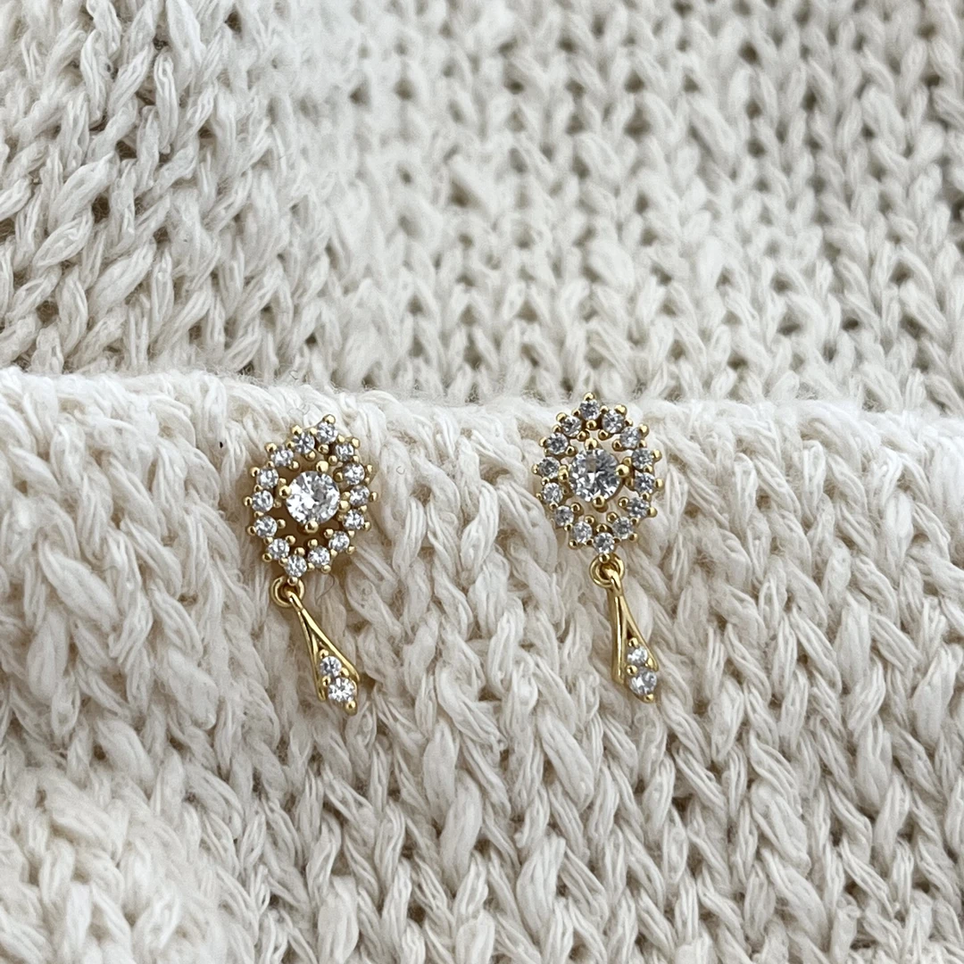 925银耳饰 韩ins风时尚百搭气质简约雅丹 卢浮宫之眼手工复古法式