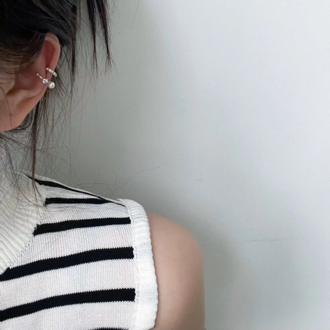 925银合成锆石耳饰 耳饰韩百搭简约套组耳骨夹个性精致法式方圆脸