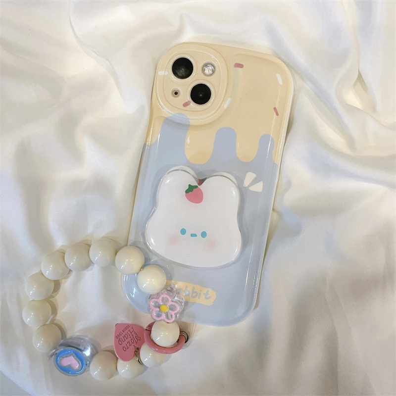 【苹果/华为/小米/oppo/vivo】可爱草莓兔兔气垫款全包防摔手机壳