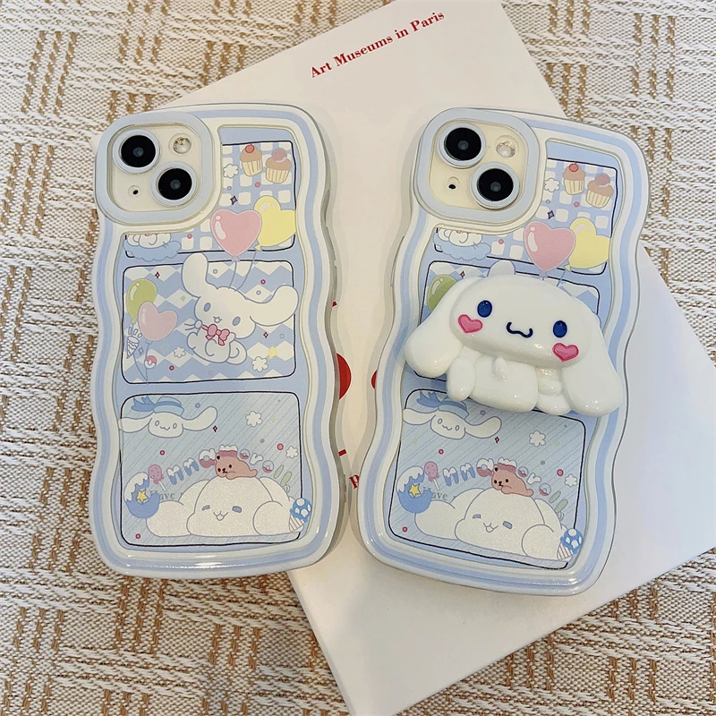 【苹果华为小米oppovivo】网红玉桂狗波浪全包防摔手机壳少女ins