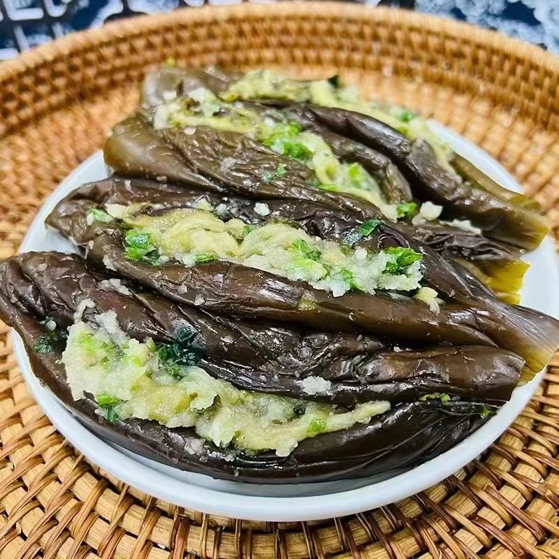 东北蒜茄子 500g/袋 鲜嫩可口咸淡适中蒜香浓郁