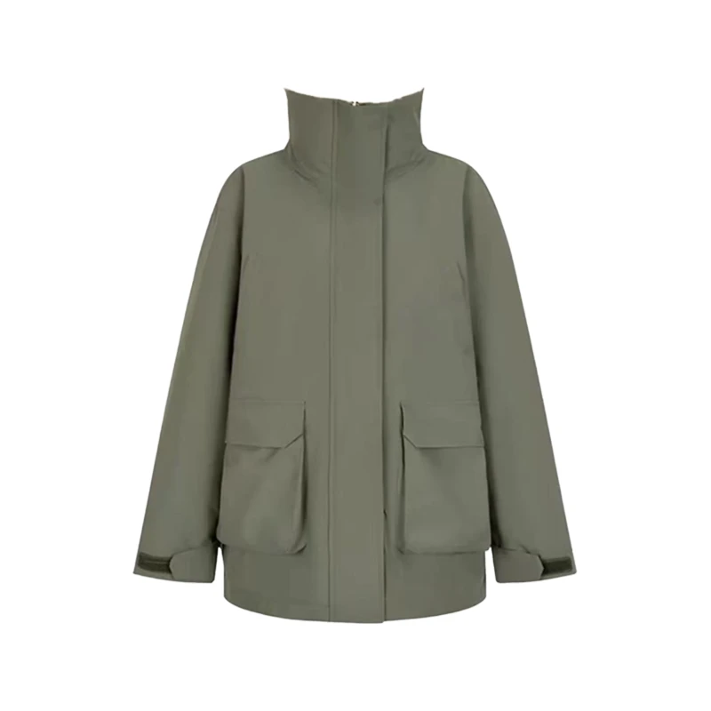 露丝明星同款羊羔绒外套女冬季新款美式中长款工装棉衣派克服