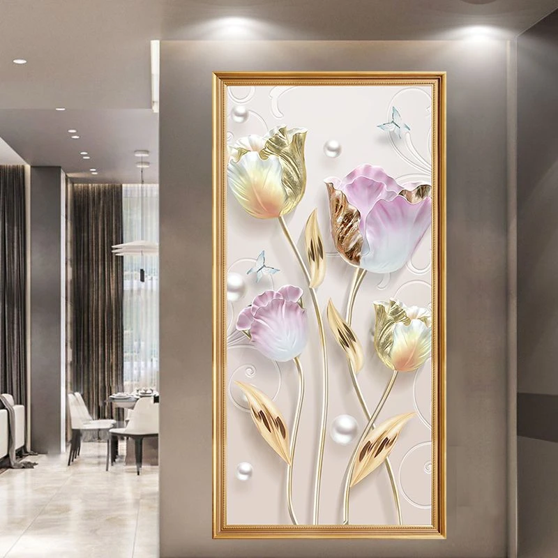 花卉墙贴纸自粘装饰贴画3D立体墙纸客厅墙面房间布置ins创意壁画