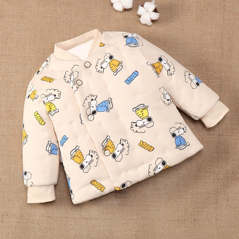 婴儿手工棉衣 宝宝纯棉花棉袄 儿童加厚保暖小孩上衣棉服外套冬装