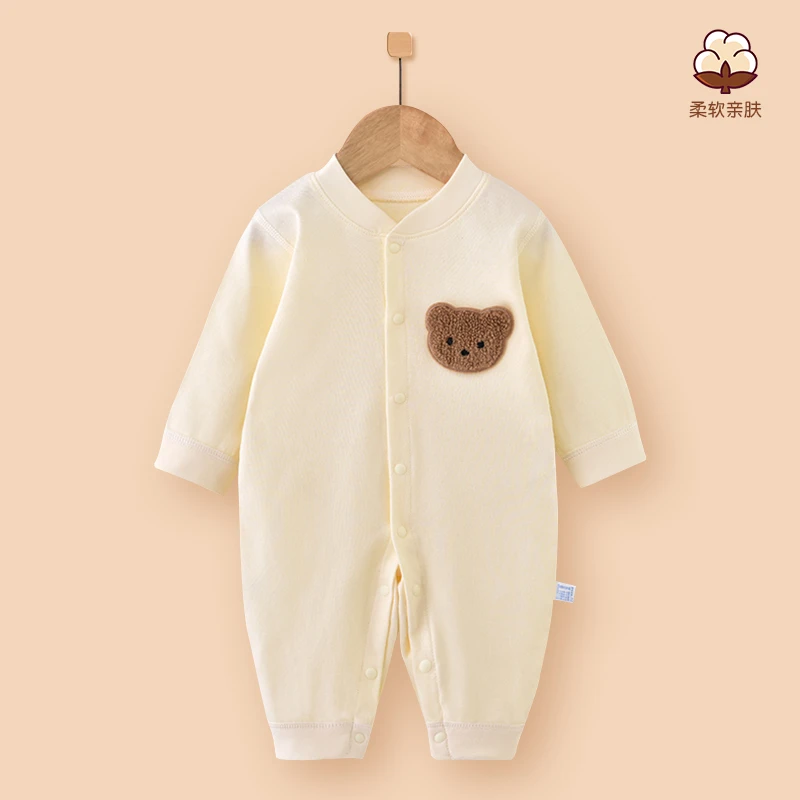 婴儿连体衣纯棉春秋季哈衣新生儿秋衣爬服宝宝衣服春秋装