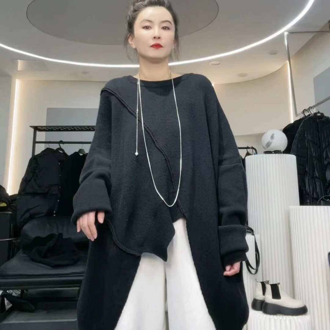 infobyfiveRORO推荐秋冬季新款山本暗黑风不规则针织毛衣HK19999C
