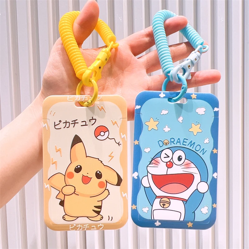 公交饭卡防丢卡套工作证卡套校园出入证工作牌门禁胸牌伸缩弹簧绳