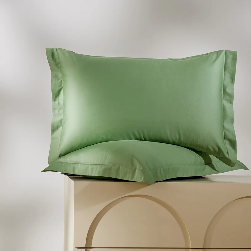60S高密A类贡缎全棉长绒棉枕套1对装纯色枕头套学生单人枕套1只装