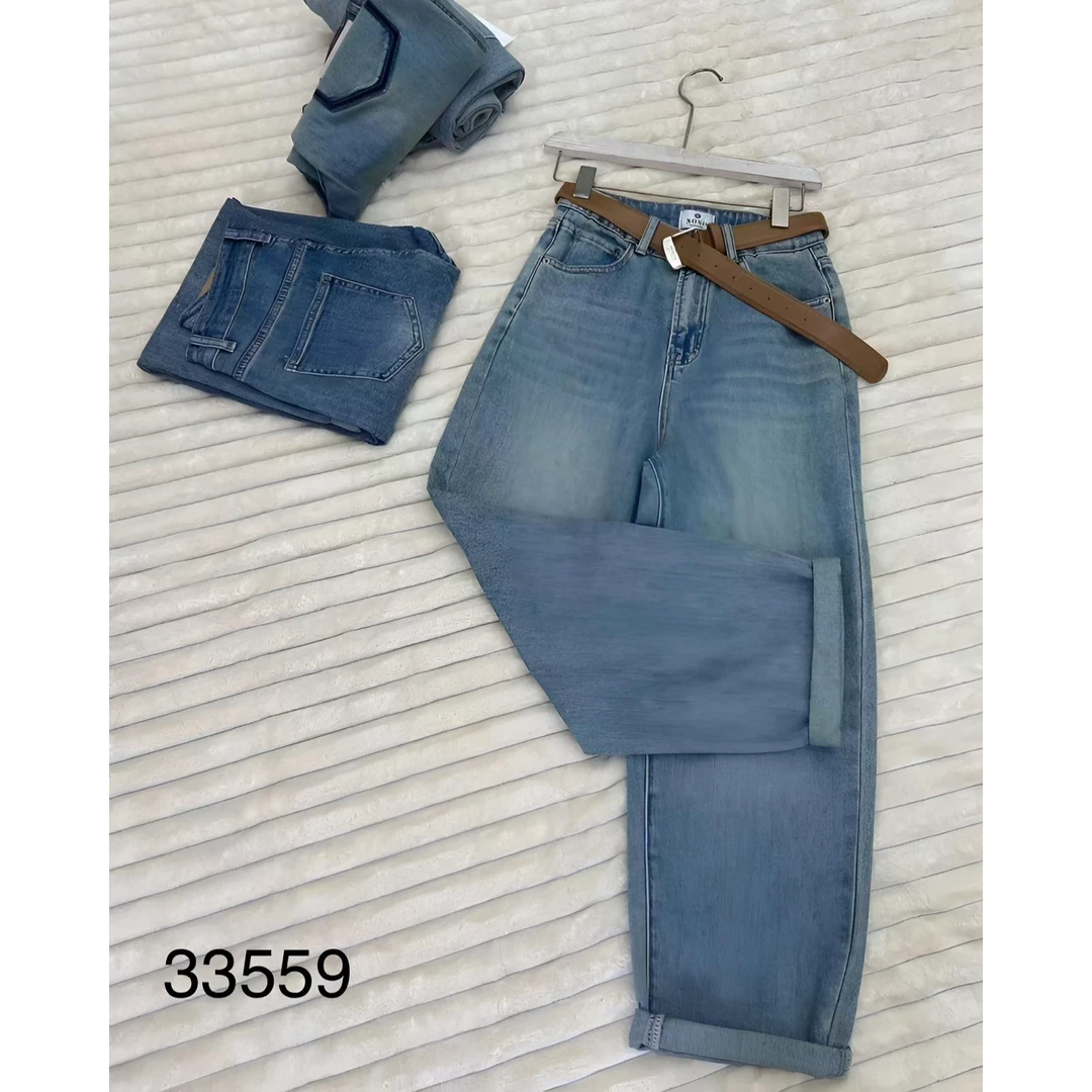 高腰 烟管 牛仔裤33559