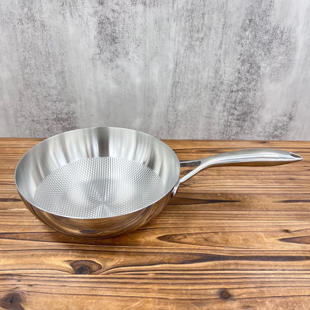 CG243 VOKO不锈钢家用单柄炒锅 24*8.5CM单锅重约0.9KG