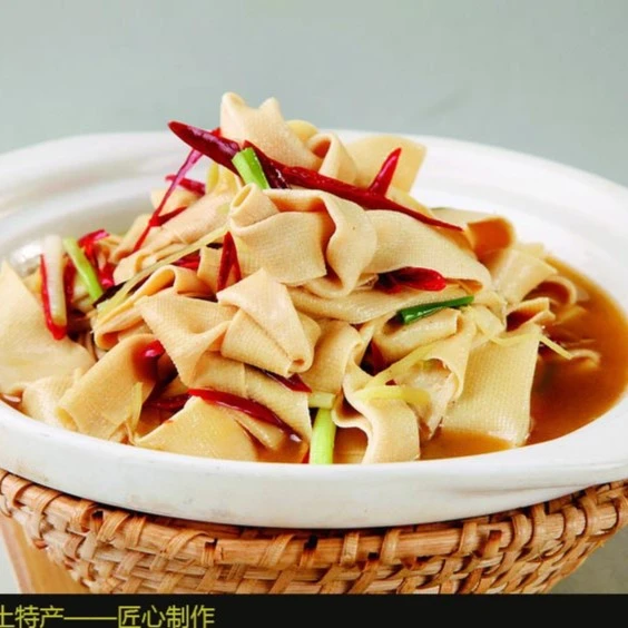 湖北崇阳农家特产豆制品干千张干豆皮干豆腐皮千豆腐丝腐竹500克