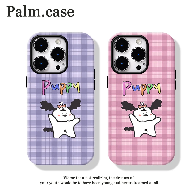 菲林二合一适用苹果16pro手机壳华为/oppo/vivo/小米卡通情侣狗狗