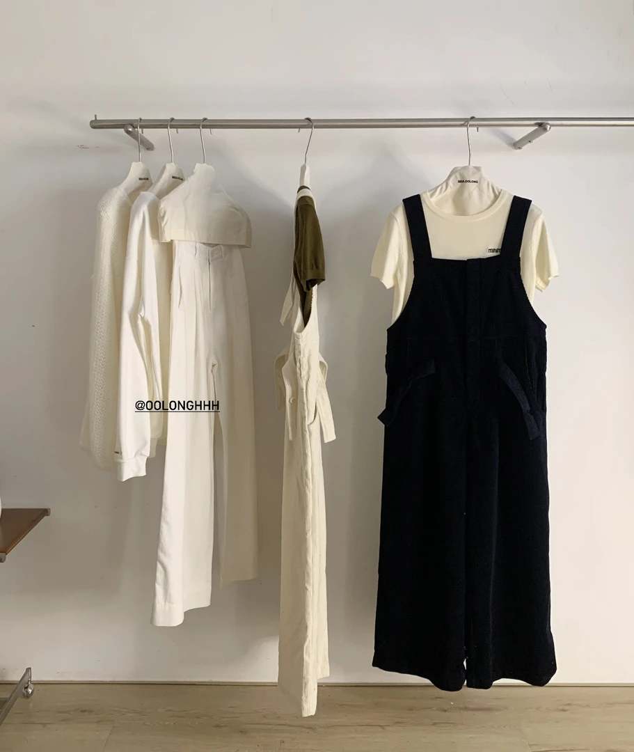 {松弛出街}重工休闲秋冬灯芯绒背带裤