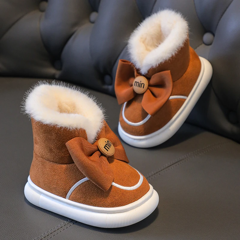 2023儿童棉拖鞋男女童保暖加绒亲子中小童包跟毛毛居家宝宝棉鞋