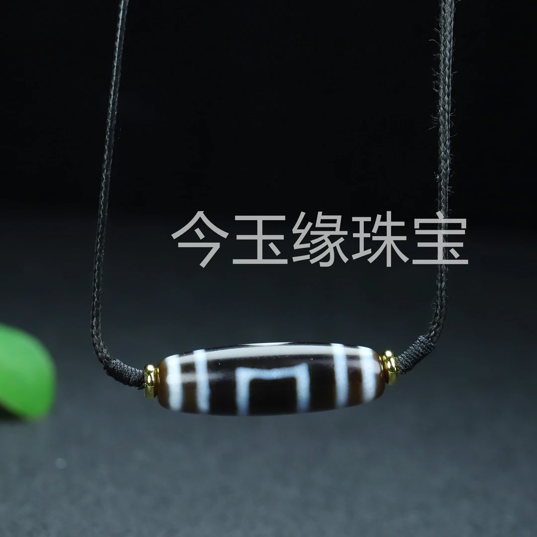 藏式天然玛瑙风化包浆天地珠项坠国风简约大气情侣百搭锁骨链