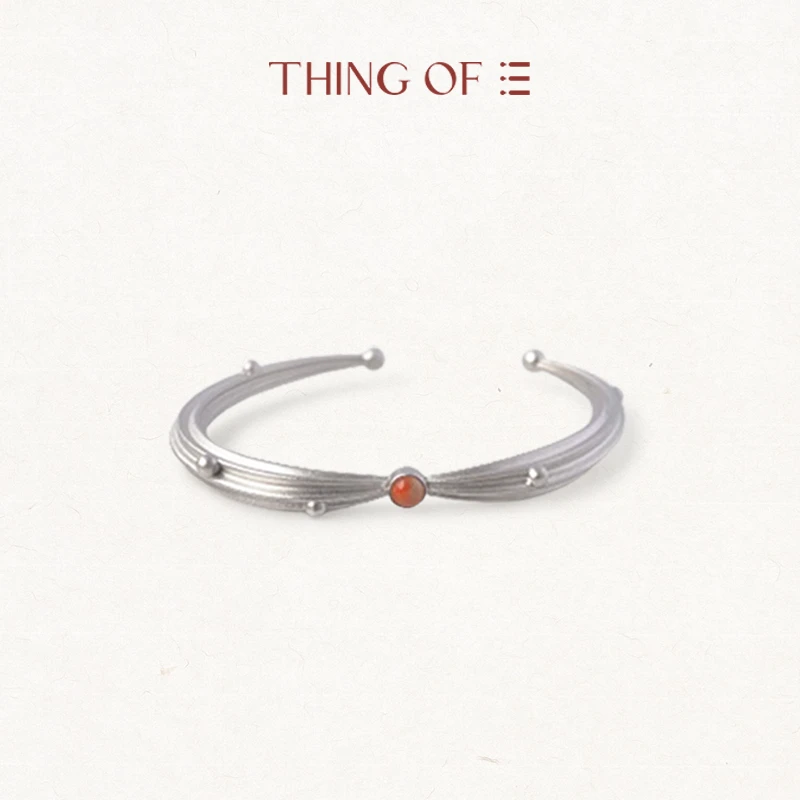 THING OF E 铜合金手镯 【赤】系列 凹凸纹钉珠手镯