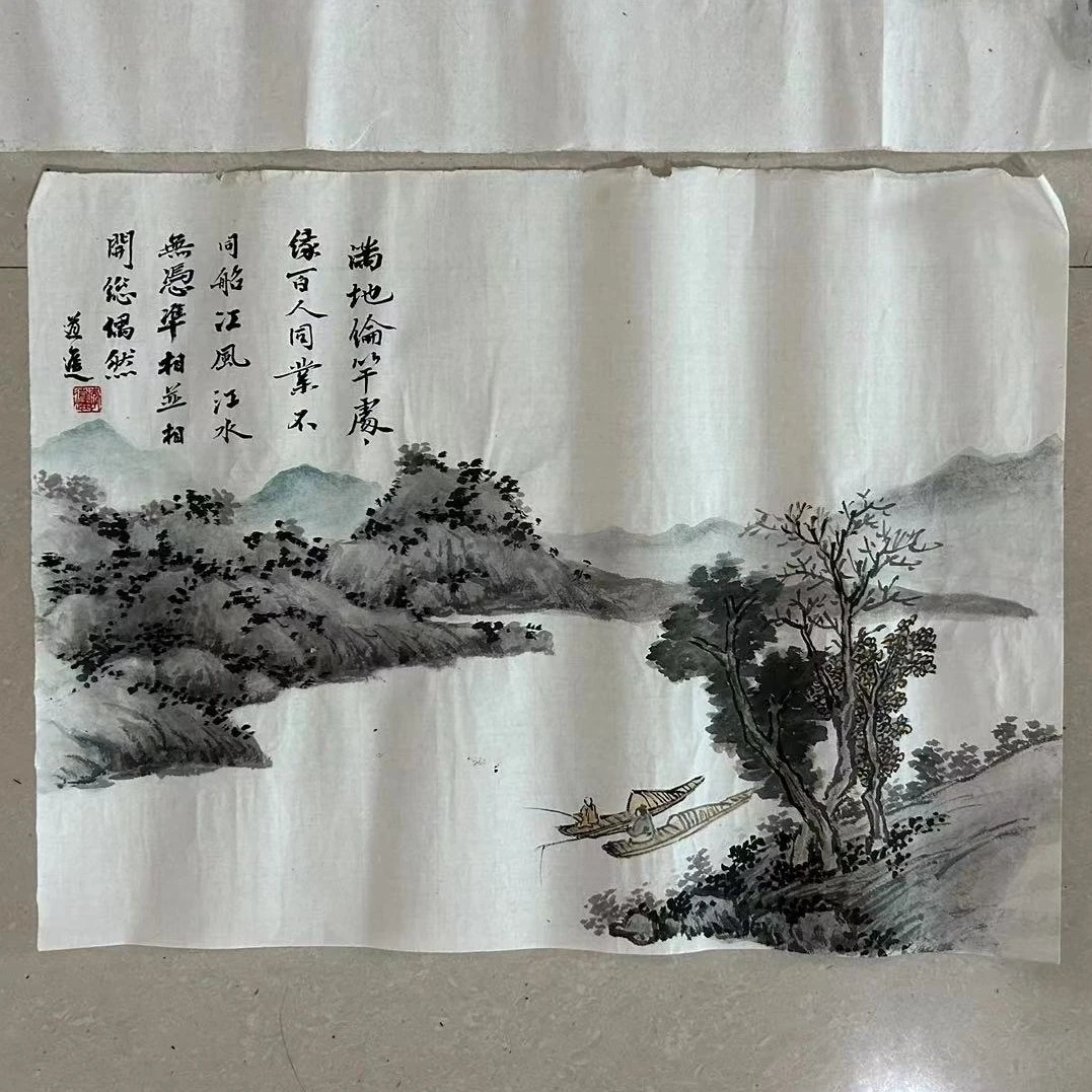 朋友画的国画仿宋山水小品，适合茶室，书房，棋牌室