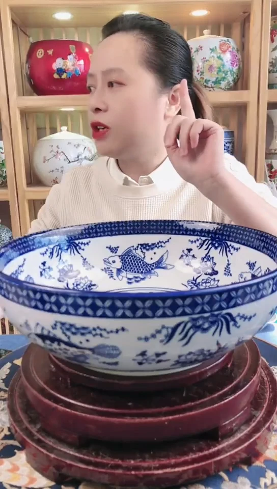 【闪购商品】陶瓷摆件年年有余大碗