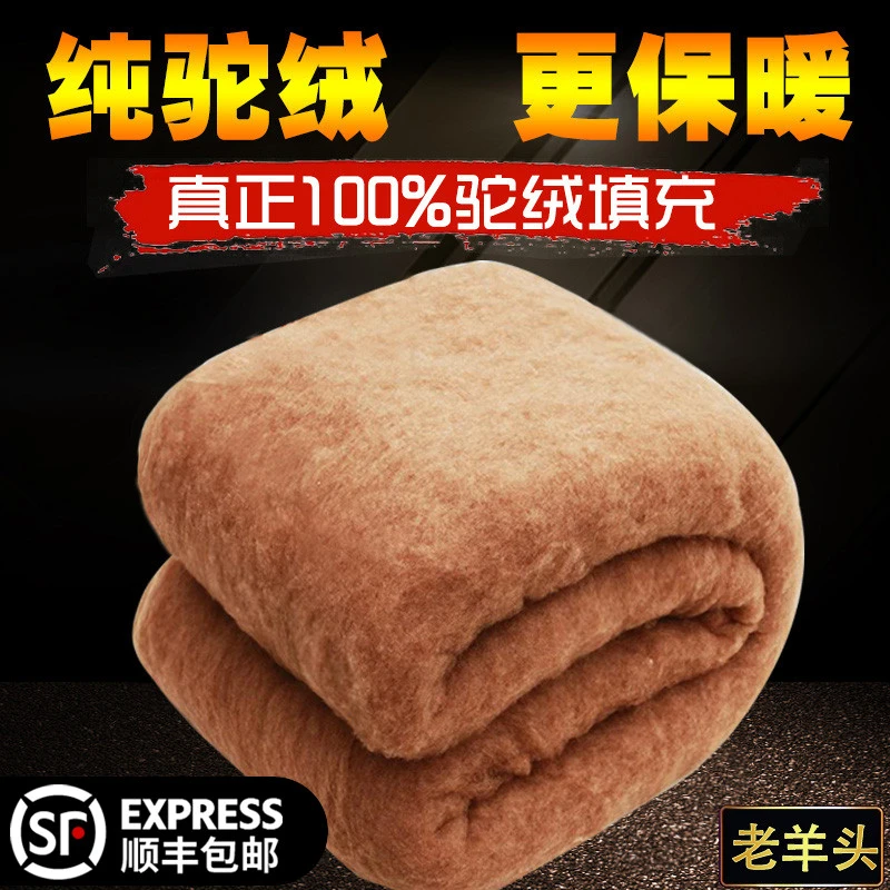 老羊头升级版纯驼绒被子纯棉加厚保暖冬被单双人被芯春秋被学生被