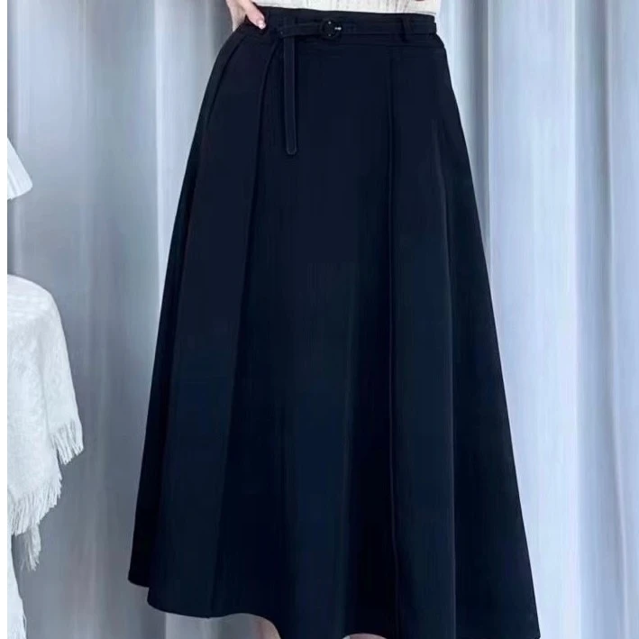 玛丝恩迪气质优雅知性女人味三色裙子百搭休闲夏季A字秋季时尚A字