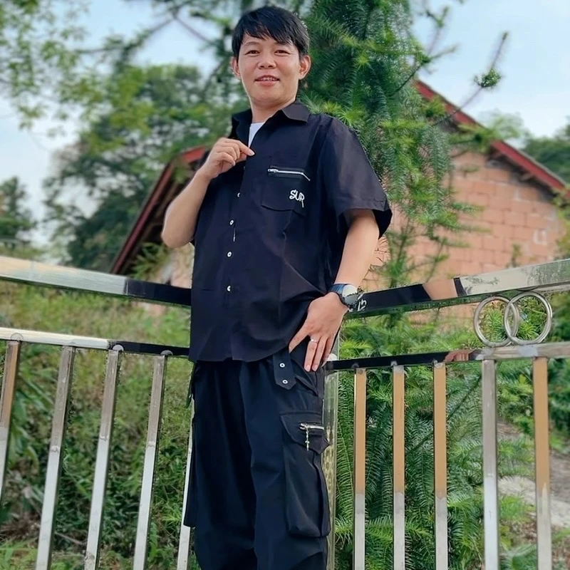 新款6013夏季新款水洗棉衬衫宽松时尚男女同款运动休闲百搭潮流