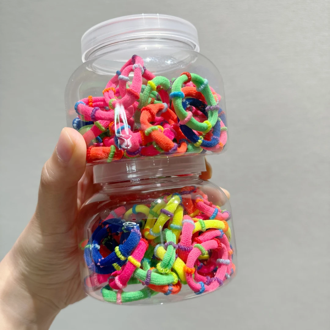 女童彩色高弹力小皮筋不伤发父亲节竹节发圈女孩宝宝可爱