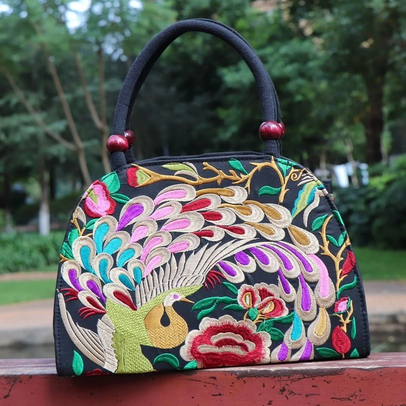 复古民族风刺绣包  三用款（单肩 斜挎  手提）