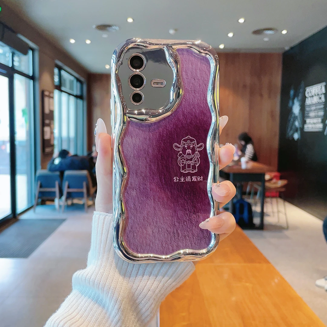 (vivoS12系列)曲边纹电镀适用vivoS12/vivoS12Pro手机壳防摔包边
