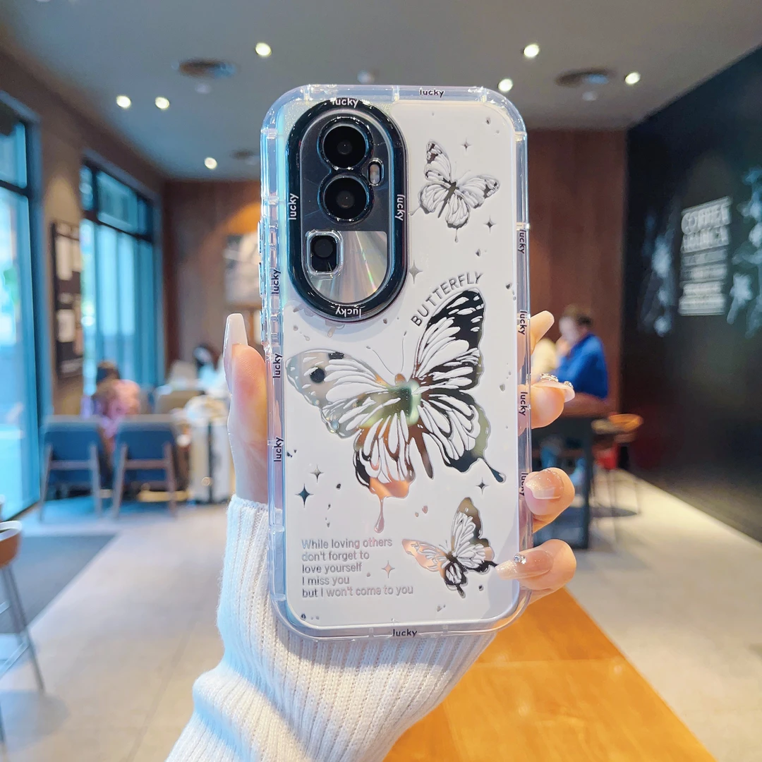 （OPPOReno10系列）镜面奶油壳适用OPPOReno10/10Pro/10Pro+手机壳
