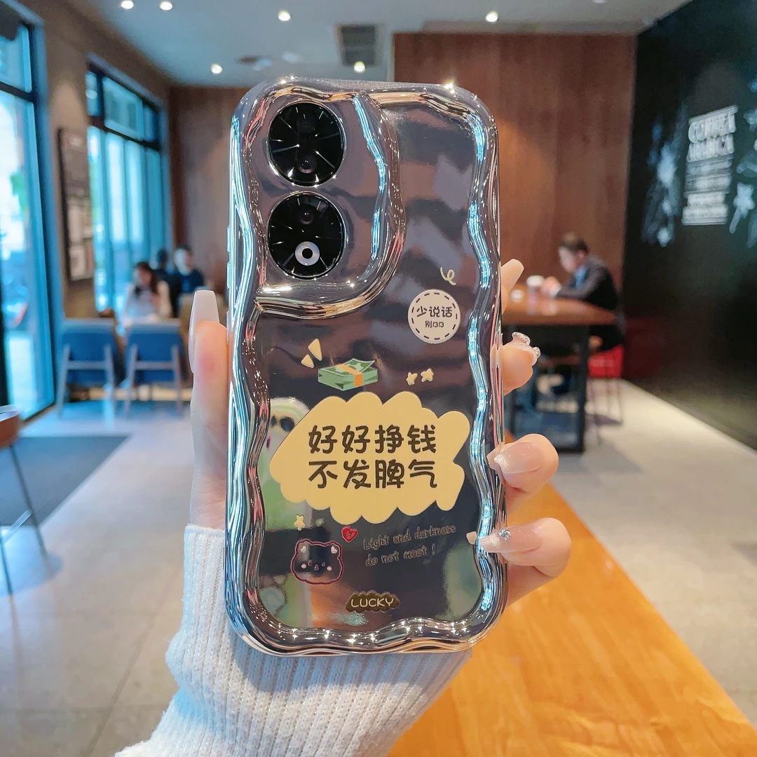 （荣耀90系列）曲边纹电镀适用荣耀90/荣耀90Pro手机壳个性防摔保护