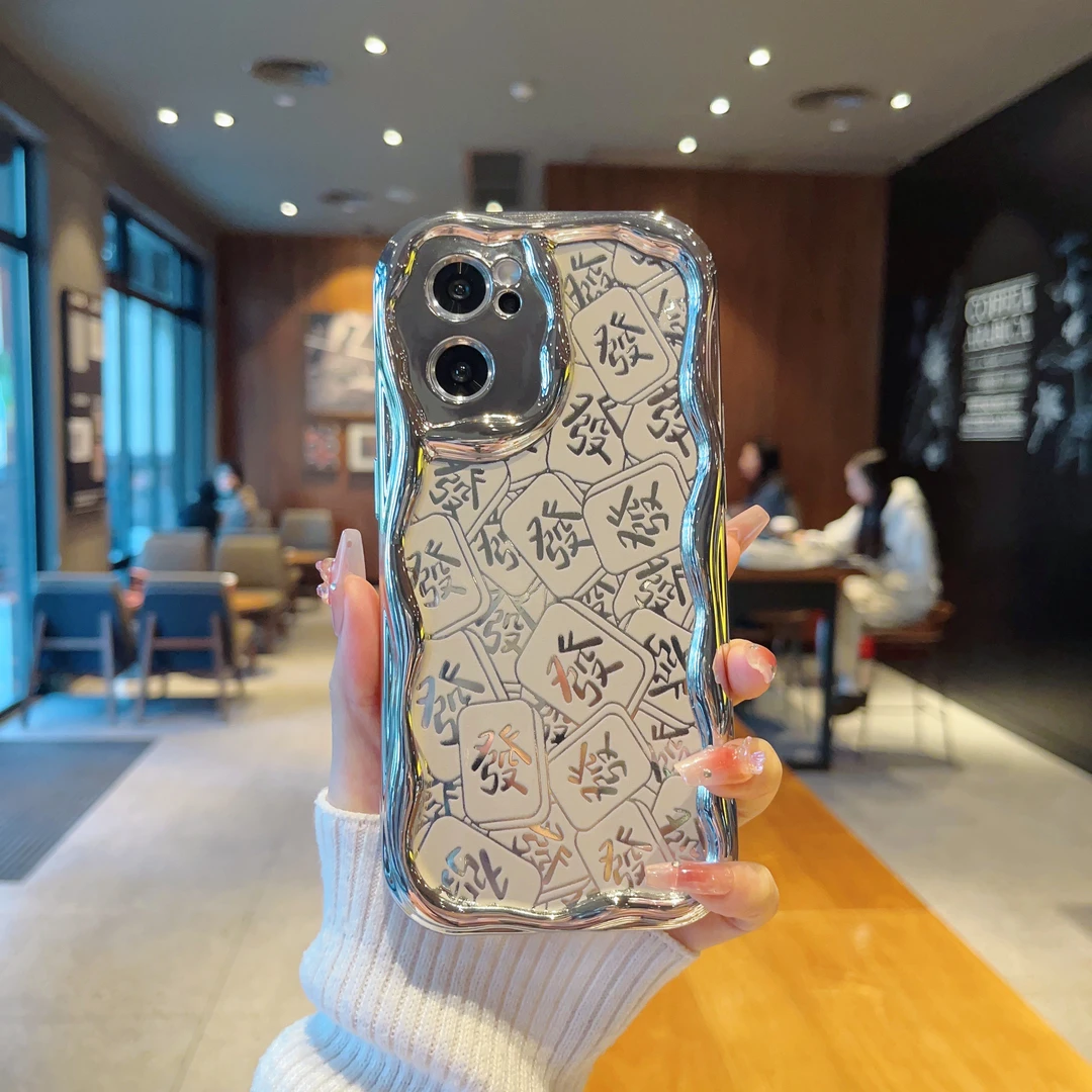 （OPPOReno7系列）曲边纹电镀适用OPPOReno7/reno7Pro/7SE手机壳潮