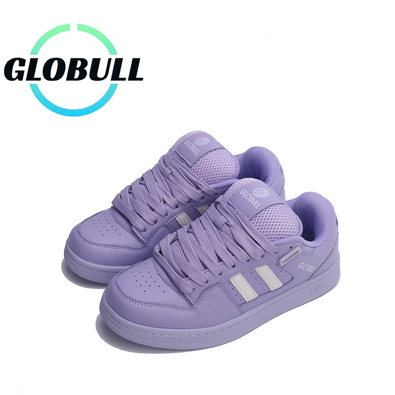 GLOBULL2024新款女鞋休闲百搭小白鞋面包鞋男女情侣厚底透气板鞋