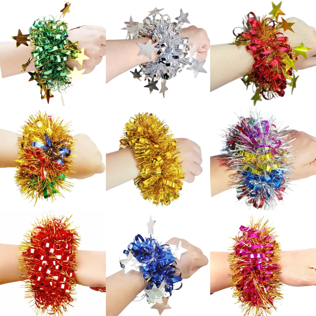 六一儿童节舞蹈手腕花表演亮片手环运动会道具星星装饰开幕式入场