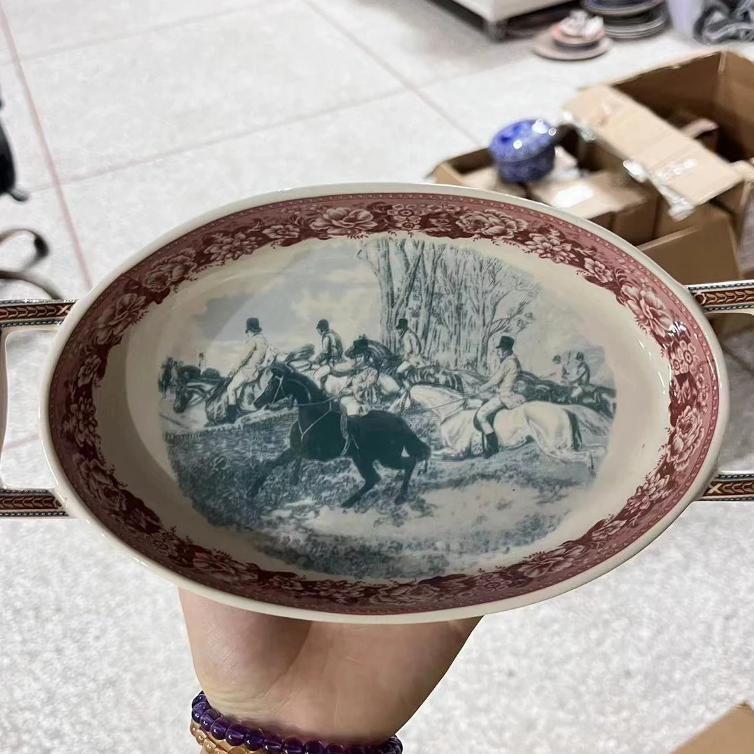 客来涌，欧洲名画 cz  拿破仑 系列 双耳烤盘 微瑕
