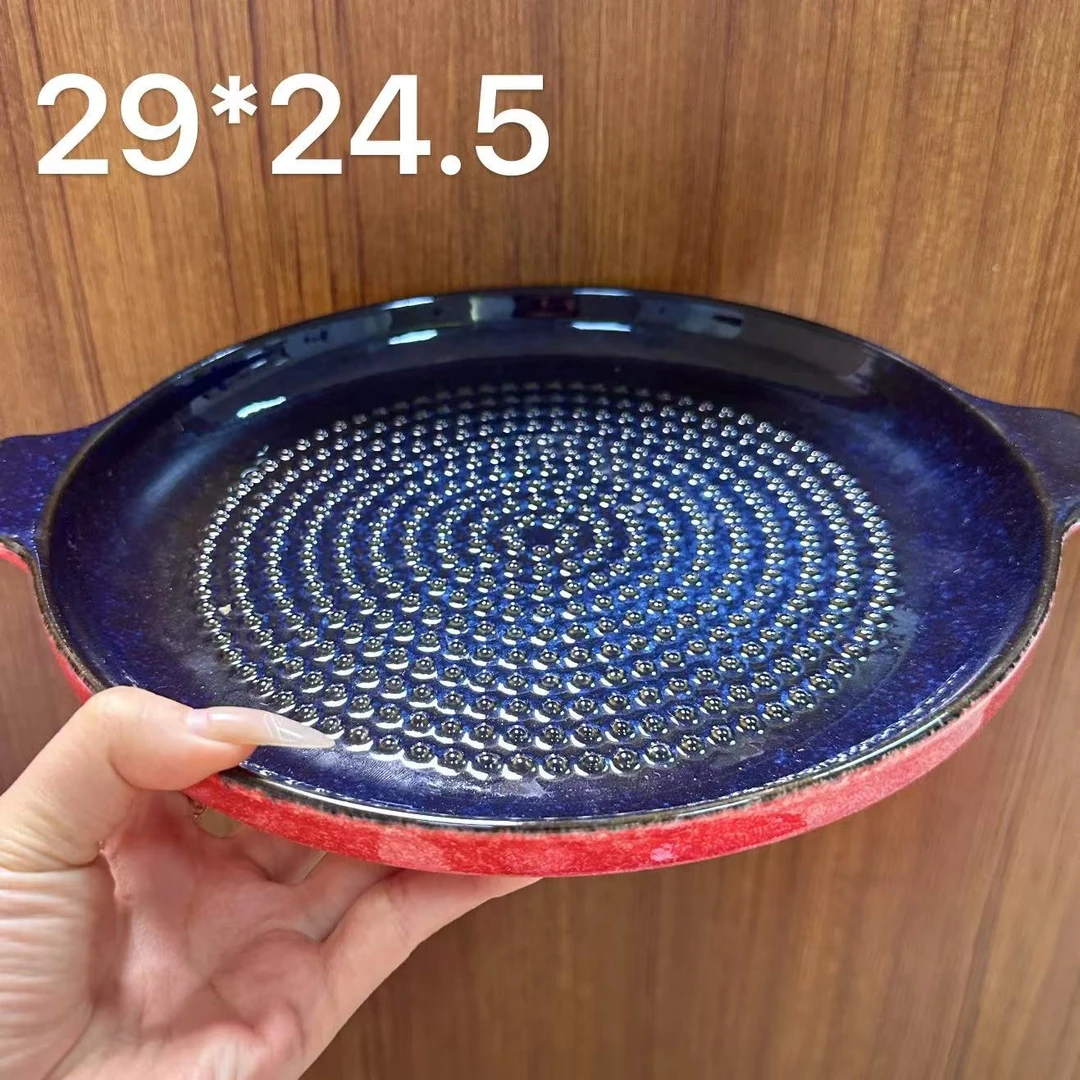 屋里进 wj 双耳饺子盘 29*24..5cm