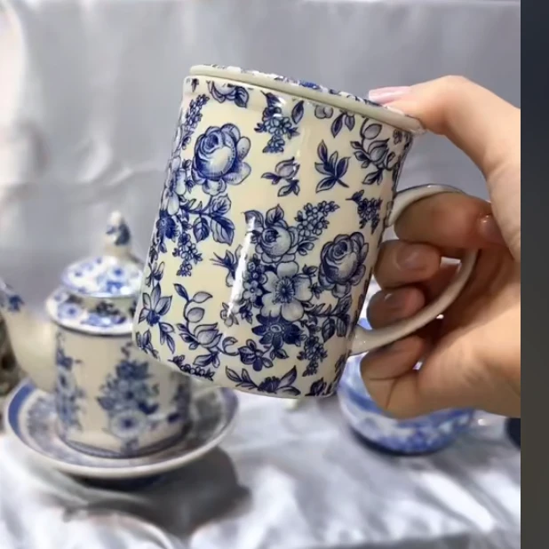 欧洲名画 cz 彩色系列带盖马克杯