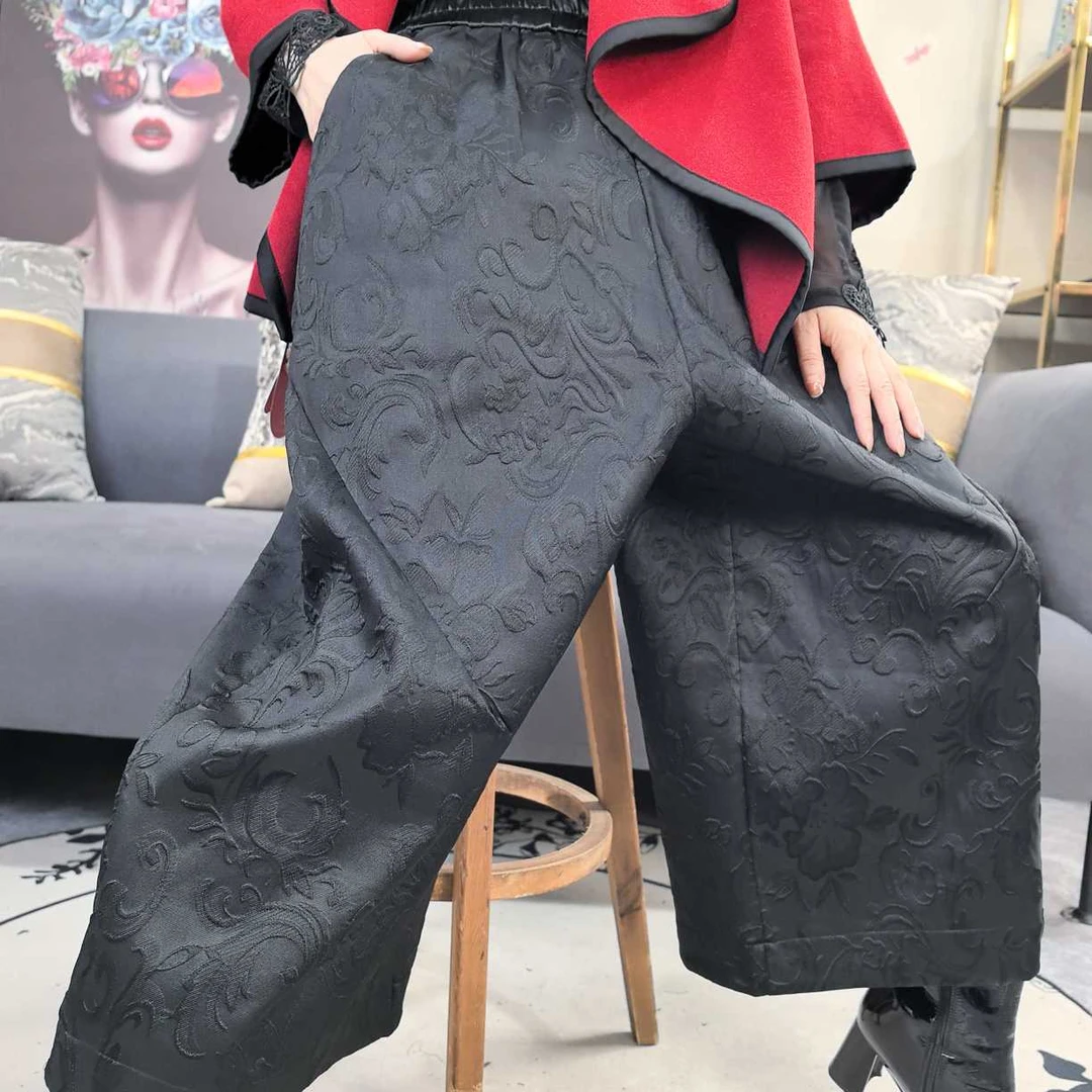 18199时尚气质轻奢百搭优雅高端休闲透气拉风宽松女士休闲裤子