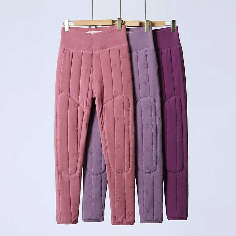 棉裤女冬季加绒加厚内穿高腰保暖宽松绒加大棉毛裤女加肥大码