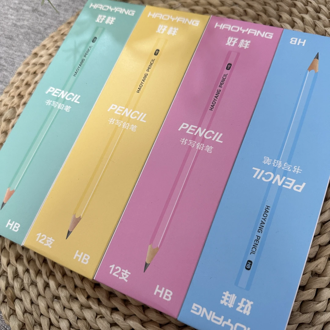 3盒36支铅笔小学生马卡龙色HB铅笔儿童幼儿园写字笔六一节文具