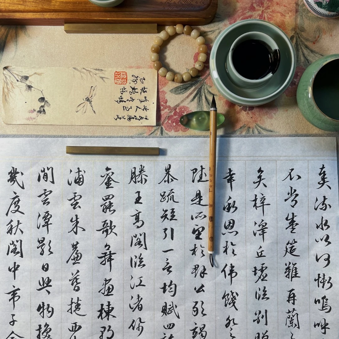 【直播间手稿】天天老师书法手稿原稿宣纸状元笺长卷全篇自行装裱
