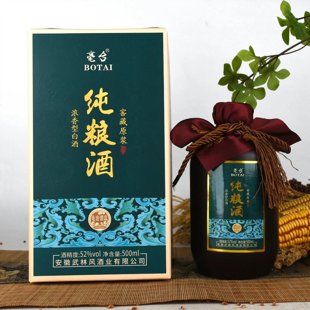 BOTAI/亳台纯粮酒【单箱】 武林风优级浓香型白酒52度500ml*6