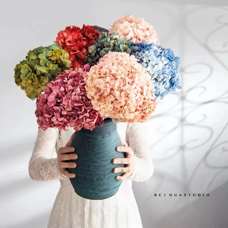 花莱花趣永生花绣球颜色多高街大气适合家庭日常插花家居摆件35cm